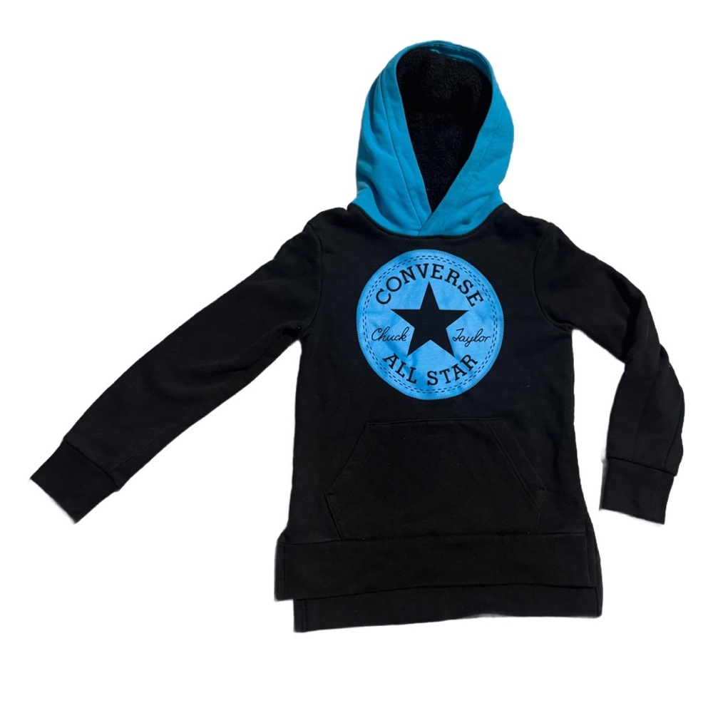 Converse Classic Vintage Inspired Kids Black and Blue Hoodie Size 8/10